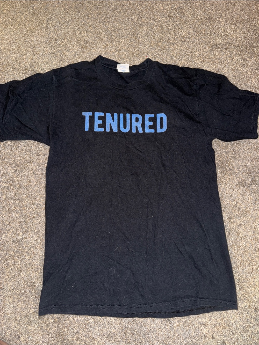 Tenured Graphic Crewneck T-Shirt - Black/Blue
